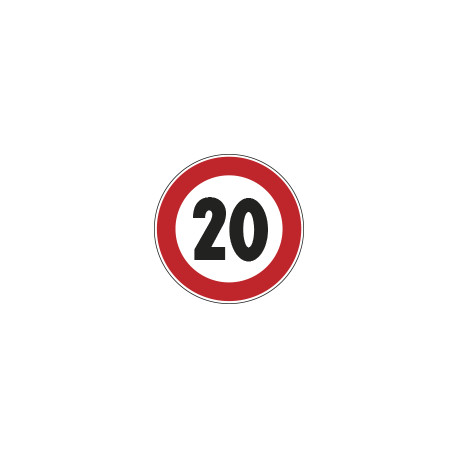Cartello HI NF 50 LIMITE VELOCITA' KM 20