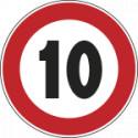 Cartello NF 50 LIMITE VELOCITA' KM 10
