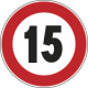 Cartello NF 50 LIMITE VELOCITA' KM 15