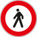 Cartello NF 54 TRANSITO vietato PEDONI