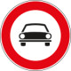 Cartello NF 58 TRANSITO vietato AUTOVEICOLI