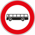 Cartello NF 59 TRANSITO vietato AUTOBUS