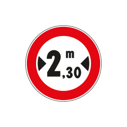 Cartello NF 65 TRANSITO vietato LARGHEZZA m:___