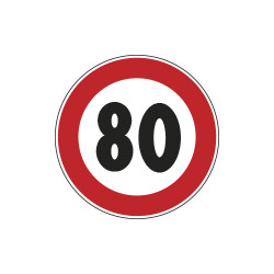 Cartello NF 50 LIMITE VELOCITA'KM 80