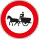Cartello NF 53 TRANSITO vietato VEICOLI TRAZIONE ANIM