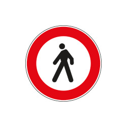Cartello NF 54 TRANSITO vietato PEDONI