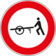 Cartello NF 57 TRANSITO vietato VEICOLI BRACCIA