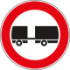 Cartello NF61 TRANSITO vietato VEICOLI CON RIMORCHIO