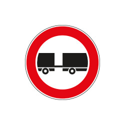 Cartello NF61 TRANSITO vietato VEICOLI CON RIMORCHIO