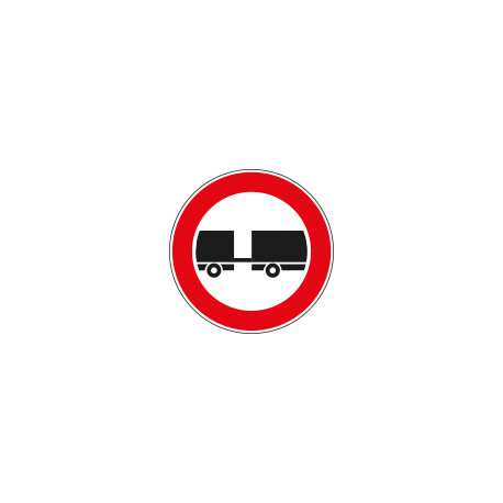 Cartello NF61 TRANSITO vietato VEICOLI CON RIMORCHIO