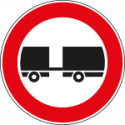 Cartello NF61 TRANSITO vietato VEICOLI CON RIMORCHIO