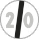 Cartello NF 71 FINE LIMITE VELOCITA' KM 20