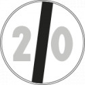 Cartello NF 71 FINE LIMITE VELOCITA' KM 20