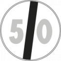 Cartello NF 71 FINE LIMITE VELOCITA' KM 50