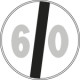 Cartello NF 71 FINE LIMITE VELOCITA' KM 60