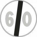 Cartello NF 71 FINE LIMITE VELOCITA' KM 60