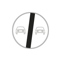 Cartello NF 72 FINE divieto SORPASSO