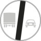 Cartello NF 73 FINE divieto SORPASSO 3,5t