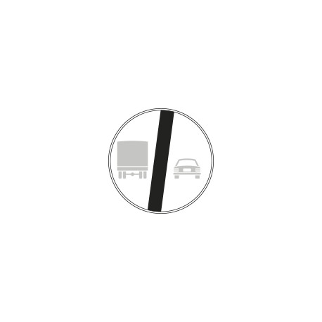 Cartello NF 73 FINE divieto SORPASSO 3,5t