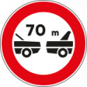 Cartello NF 49 DISTANZA MINIMA obbligo m:__