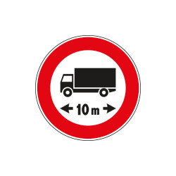 Cartello NF 67 TRANSITO vietato LUNGHEZZA m:___