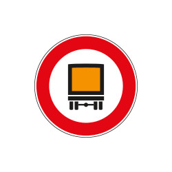 Cartello NF 63 TRANSITO vietato TRASPORTO ESPLOSIVI