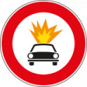 Cartello NF 64A TRANSITO vietato TRASPORTO ESPLOSIVI