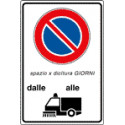 Cartello NF 8/a divieto SOSTA TEMPORANEA