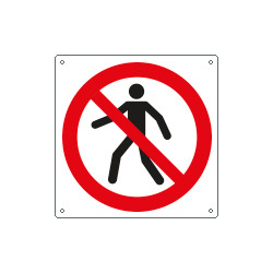 Cartello divieto passaggio pedoni EN ISO 7010