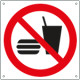 Cartello divieto mangiare e bere solo simbolo EN ISO 7010