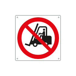 Cartello divieto accesso ai carrelli elev. . solo simbolo EN ISO 7010