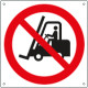 Cartello divieto accesso ai carrelli elev. . solo simbolo EN ISO 7010