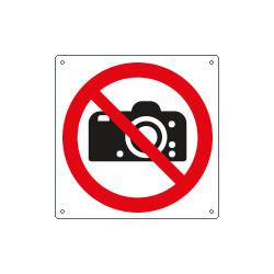 Cartello vietato fotografare EN ISO 7010