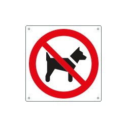 Cartello divieto accesso ai cani solo simbolo EN ISO 7010