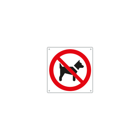 Cartello divieto accesso ai cani solo simbolo EN ISO 7010