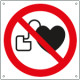 Etichetta adesiva divieto ai portatori di pace -maker EN ISO 7010