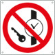 Etichetta ades divieto entrare c orologi oggetti metallici EN ISO 7010