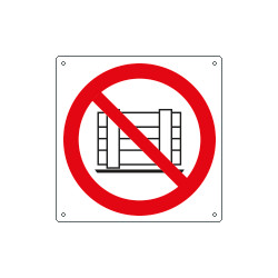 Etichetta adesiva vietato depositare materiali EN ISO 7010