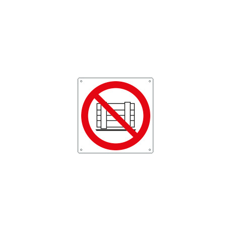 Cartello divieto ostruire il passaggio solo simbolo EN ISO 7010