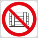 Cartello divieto ostruire il passaggio solo simbolo EN ISO 7010