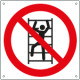 Cartello vietato arrampicarsi sugli scaffali solo simbolo EN ISO 7010