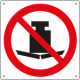 Cartello divieto appoggiare carichi pesanti solo simbolo EN ISO 7010