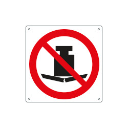Cartello divieto appoggiare carichi pesanti solo simbolo EN ISO 7010