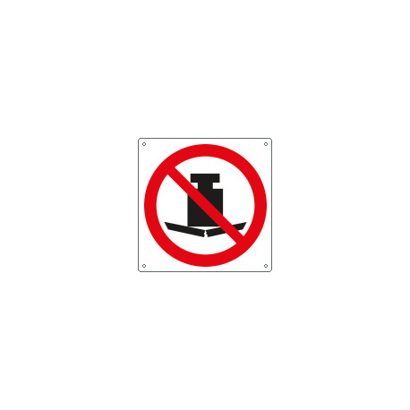 Cartello divieto appoggiare carichi pesanti solo simbolo EN ISO 7010
