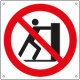 Cartello divieto vietato spingere solo simbolo EN ISO 7010