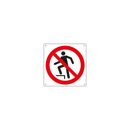 Cartello divieto vietato salire solo simbolo EN ISO 7010