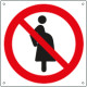 Cartello divieto accesso donne gravide solo simbolo EN ISO 7010