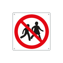 Cartello vietato accesso bambini EN ISO 7010