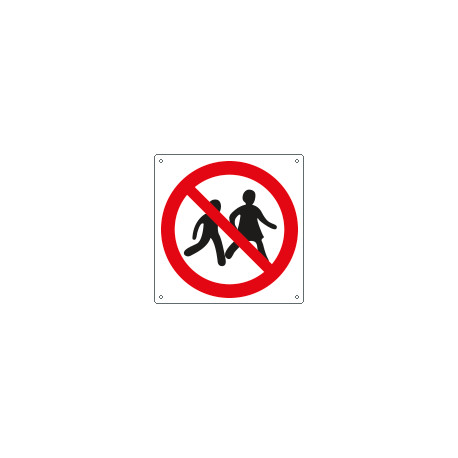 Cartello vietato accesso bambini EN ISO 7010