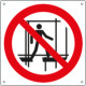 Cartello divieto uso impalcatura incompleta solo simbolo EN ISO 7010